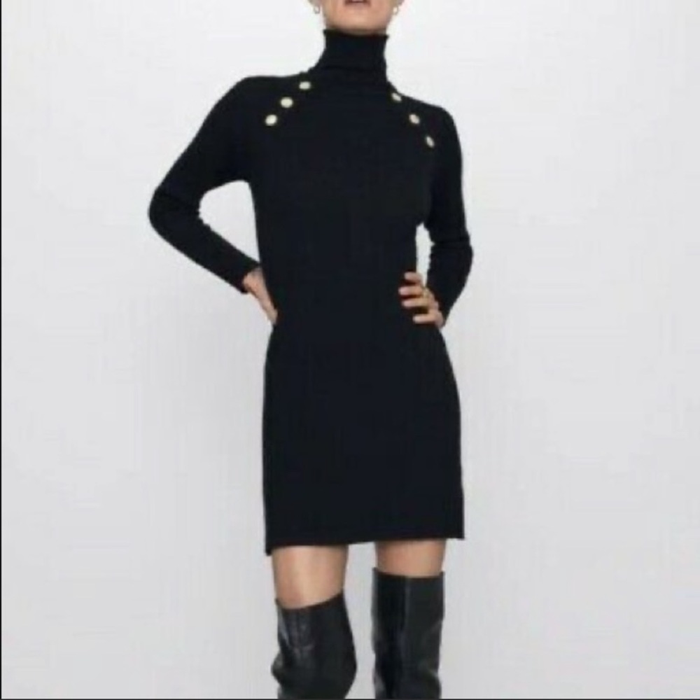 Zara long sleeve turtleneck dress
